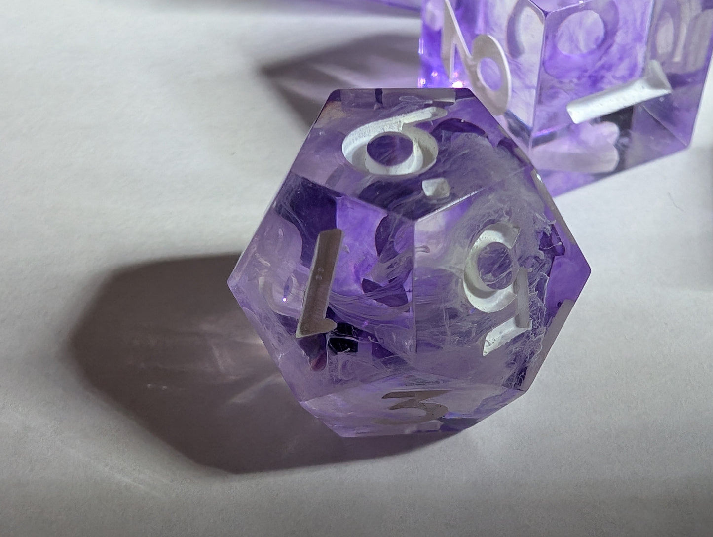 Purple perti set of 9 dice